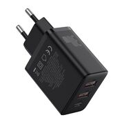 Incarcator GaN priza 2x USB, Type-C, Fast Charging, 30W Baseus, P10111402113-00