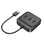 Adapter Easy Link (HB35) - 4 in 1 Gigabit Ethernet, USB la 3x USB3.0 + RJ45, 0.2m, negru