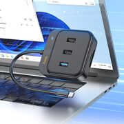 Adaptor Easy Link (HB38) - 7 in 1, de la USB-C la HDMI, SD, TF, USB3.0, 2 x USB2.0, Type-C PD100W, negru