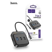 Adaptor Easy Link (HB38) - 7 in 1, de la USB-C la HDMI, SD, TF, USB3.0, 2 x USB2.0, Type-C PD100W, negru