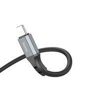 Cablu de date USB la Lightning, 2.4A, 3m Hoco X92, negru