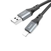 Cablu de date USB la Lightning, 2.4A, 3m Hoco X92, negru