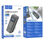 Power bank USB, 2x Type-C, Digital Display, 140W, 25000mAh, negru