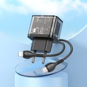 Incarcator priza USB, USB-tip C 20W Hoco N34 + cablu Lightning, 1m