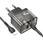 Incarcator priza USB, USB-tip C 20W Hoco N34 + cablu Lightning, 1m