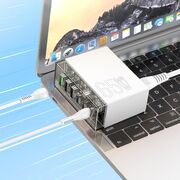 Statie de incarcare priza 3x USB, 3 x USB Type-C + cablu DC Hoco N36, 65W, alb