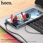 Casti gaming in-ear Jack 3.5mm cu microfon Hoco M105, negru