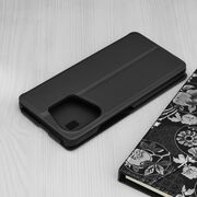 Husa Xiaomi Redmi Note 13 Pro 4G Eco Leather View flip tip carte, negru