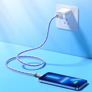 Cablu iPhone Fast Charging 2.4A Hoco U113, 1m, argintiu