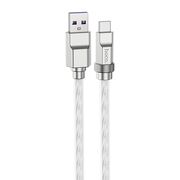 Cablu Super Fast Charge USB Type-C PD100W Hoco U113, 1m, argintiu