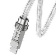 Cablu Super Fast Charge USB Type-C PD100W Hoco U113, 1m, argintiu