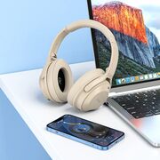 Casti on-ear Bluetooth ANC Hoco W37, multipoint, negru