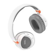 Casti wireless on-ear Jack 3.5mm, card TF Hoco W43, alb