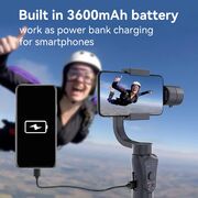 Gimbal telefon 360° Face Tracking Techsuit S5, negru