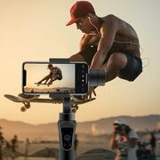 Gimbal telefon 360° Face Tracking Techsuit S5, negru