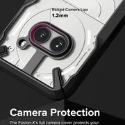 Husa Nothing Phone (2a), (2a) Plus Ringke Fusion X, transparent / negru