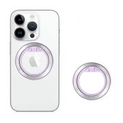 Suport inel telefon iRing MagSafe Techsuit MPR2, argintiu/roz