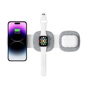 Statie de incarcare Wireless 3 in 1, Pliabil, Magnetic MagSafe, 15W, Cablu USB-C 1.2m inclus, space grey