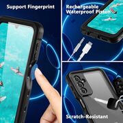 Pachet 360: Husa cu folie integrata Samsung Galaxy A25 ShockProof Dust-Water Proof Full Body, negru