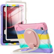 Pachet 360: Husa cu folie integrata Lenovo Tab M11 11 inch Shockproof Armor, multicolor