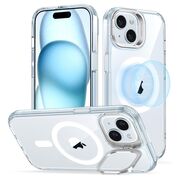 Husa iPhone 15 Plus ESR Classic Hybrid HaloLock Kickstand, clear blue