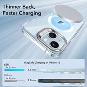Husa pentru  iPhone 15 Plus - ESR Classic Hybrid HaloLock cu Magsafe si Kickstand - albastru