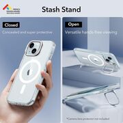 Husa pentru  iPhone 15 Plus - ESR Classic Hybrid HaloLock cu Magsafe si Kickstand - albastru