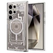 Husa premium pentru  Samsung Galaxy S24 Ultra Spigen Ultra Hybrid Zero One OneTap MagSafe Ring - Natural Titanium