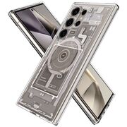 Husa premium pentru  Samsung Galaxy S24 Ultra Spigen Ultra Hybrid Zero One OneTap MagSafe Ring - Natural Titanium