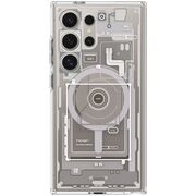Husa premium pentru  Samsung Galaxy S24 Ultra Spigen Ultra Hybrid Zero One OneTap MagSafe Ring - Natural Titanium