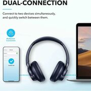 Casti Wireless Over-Ear Anker Soundcore Life Q20i, Hybrid Active Noise Cancelling, Big Bass, Transparency Mode, Albastru