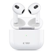 Căști Wireless TWS In-Ear cu Bluetooth, Noise Cancelation, Control Tactil, Încărcare Wireless, Alb