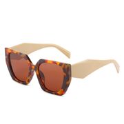 Ochelari hexagonali voluminosi dama Techsuit, leopard / brown, 3967