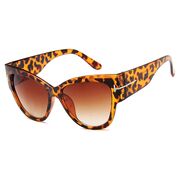 Ochelari de soare cat eye mari dama Techsuit, cafeniu, 9778