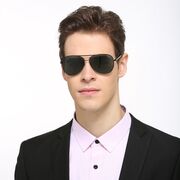 Ochelari aviator polarizati barbati Techsuit, negru, 2150