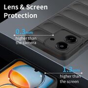 Husa pentru  Xiaomi Redmi 13C Liquid Silicone, Microfibre Lining, Non-Slip Airbag Design, negru