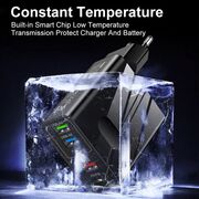 Incarcator priza 65W Fast Charge cu 5 porturi, 3 x USB 3.0, 2 x USB Type C, compatibil telefoane si tablete, negru