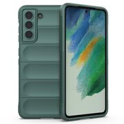 Husa pentru  Samsung Galaxy S21 FE Liquid Silicone, Microfibre Lining, Non-Slip Airbag Design, verde