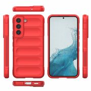 Husa pentru  Samsung Galaxy S22 5G Liquid Silicone, Microfibre Lining, Non-Slip Airbag Design, rosu