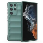 Husa pentru  Samsung Galaxy S22 Ultra 5G Liquid Silicone, Microfibre Lining, Non-Slip Airbag Design, verde