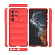 Husa pentru  Samsung Galaxy S22 Ultra 5G Liquid Silicone, Microfibre Lining, Non-Slip Airbag Design, rosu