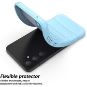 Husa pentru Samsung Galaxy A55 5G Liquid Silicone, Microfibre Lining, Non-Slip Airbag Design, blue