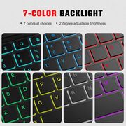 Husa cu tastatura iluminata pentru Samsung Galaxy Tab A9+ Plus 11 inch rotativa 360, negru