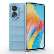 Husa pentru Husa Oppo A58 4G Liquid Silicone, Microfibre Lining, Non-Slip Airbag Design, albastru