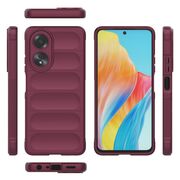 Husa pentru Husa Oppo A58 4G Liquid Silicone, Microfibre Lining, Non-Slip Airbag Design, bordeaux