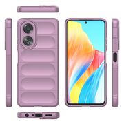 Husa pentru Husa Oppo A58 4G Liquid Silicone, Microfibre Lining, Non-Slip Airbag Design, mov