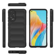Husa pentru  Oppo A78 4G Liquid Silicone, Microfibre Lining, Non-Slip Airbag Design, negru