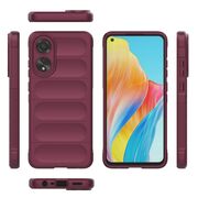 Husa pentru  Oppo A78 4G Liquid Silicone, Microfibre Lining, Non-Slip Airbag Design, bordeaux
