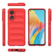 Husa pentru  Oppo A78 4G Liquid Silicone, Microfibre Lining, Non-Slip Airbag Design, rosu