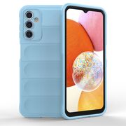 Husa pentru Samsung Galaxy A14 Liquid Silicone, Microfibre Lining, Non-Slip Airbag Design - bleu